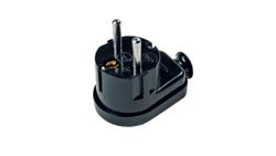 Wtyczka kątowa z/u 16A 250V rozbieralna czarna WT-16/CZARNY-28934