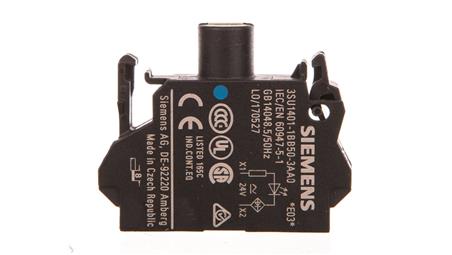 Oprawka blok LED niebieski 24V AC-DC montaż czołowy przył sprężynowe SIRIUS ACT 3SU1401-1BB50-3AA0-21315