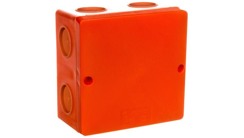 Puszka elektroinstalacyjna natynkowa IP 66 101x101x62mm pomarańczowa KSK 100 PO-77447 Puszka elektroinstalacyjna natynkowa IP 66 101x101x62mm pomarańczowa KSK 100 PO-77447
