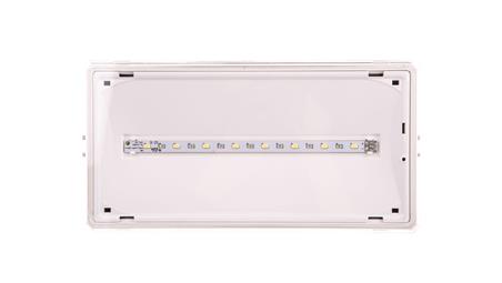 Oprawa awaryjna EXIT IP65 1W 3h dwuzadaniowa biała ETE/1W/C/3/SA/X/WH-57093
