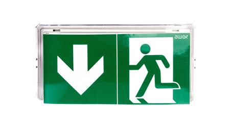 Oprawa awaryjna EXIT LED 1W 130lm 1h dwuzadaniowa AT biała + PU31 ETE/1W/B/1/SA/AT/WH-57089