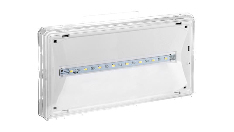 Oprawa awaryjna EXIT IP65 1W 1h jednozadaniowa biała ETE/1W/E/1/SE/X/WH-57108 Oprawa awaryjna EXIT IP65 1W 1h jednozadaniowa biała ETE/1W/E/1/SE/X/WH-57108