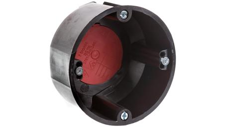 Puszka przeciwogniowa, do pustych ścian, osprzętowa fi 60mm, płytka E90 BS115 czarna 83119007-75603