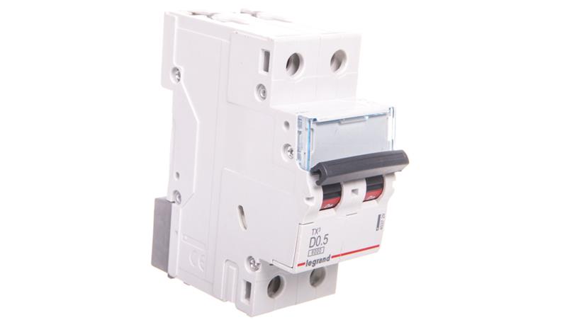 Wyłącznik nadprądowy 2P D 0,5A 6kA AC S302 TX3 403729-17693