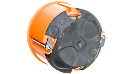 Puszka do pustych ścian fi 60mm z membranami przebiciowymi płytka E2700 pomarańczowa wiatroszczelna 83191088-75598