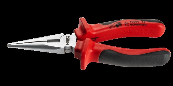 Szczypce wydłużone proste 160 mm, 1000V