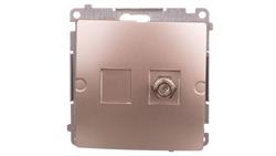 Simon Basic Gniazdo antenowe pojedyncze typu F satynowy BMAF1.01/29-119