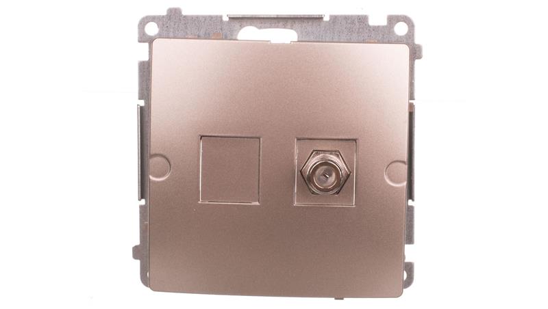 Simon Basic Gniazdo antenowe pojedyncze typu F satynowy BMAF1.01/29-119