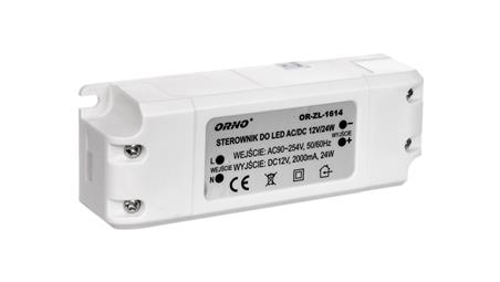 Zasilacz LED 12V DC 24W 2A IP20 OR-ZL-1614-50550