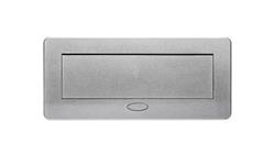 Gniazda wpuszczane w blat 3x230V /płaski frezowany rant/ srebrne OR-AE-1336/G-45108