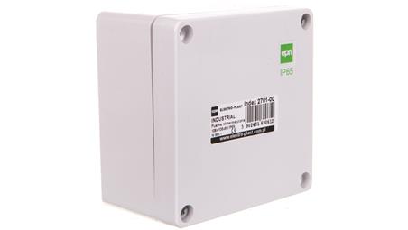 INDUSTRIAL Puszka hermetyczna n/t 105x105x66 IP65 szara 2701-00-70805