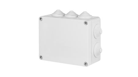 INDUSTRIAL Puszka hermetyczna n/t 198x163x80mm z 10 dławnicami IP55 szara 2711-02-70838