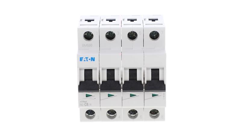 Wyłącznik nadprądowy 4P C 8A 15kA AC FAZ-C8/4 279056-18020 Wyłącznik nadprądowy 4P C 8A 15kA AC FAZ-C8/4 279056-18020