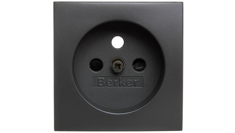 B.Kwadrat/B.3/B.7 Płytka czołowa gniazda z/u z przesłonami antracyt 3965768996-42059