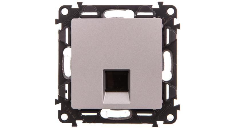 VALENA LIFE Gniazdo komputerowe 1xRJ45 UTP kat.6 aluminium 753342-34612