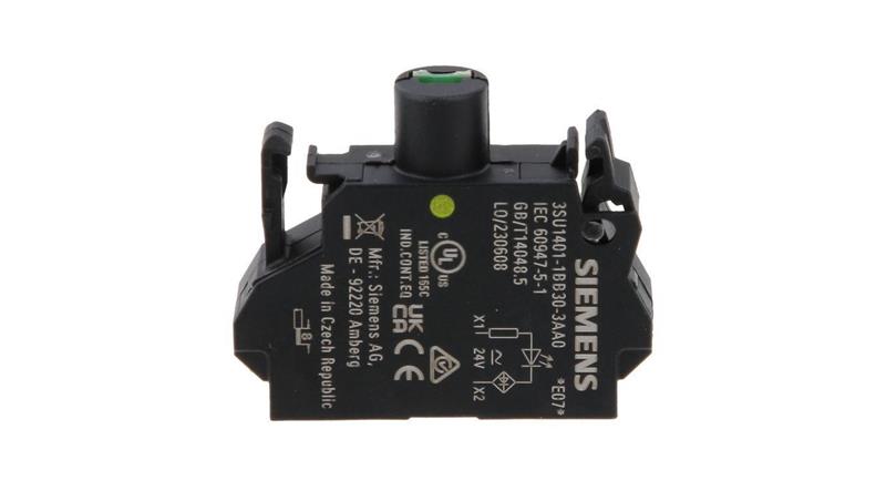 Oprawka blok LED żółty 24V AC-DC montaż czołowy przył sprężynowe SIRIUS ACT 3SU1401-1BB30-3AA0-21322