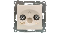 Simon 54 Gniazdo TV-DATA typ F 5-1000 MHz krem DAD1.01/41-674