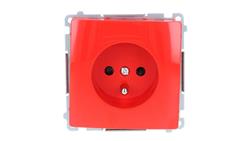 Simon Basic Gniazdo pojedyncze z/u z przesłonami czerwone BMGZ1Z.01/22-43127