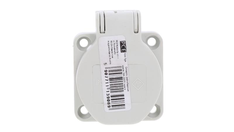 Gniazdo tablicowe z uziemieniem IP54 szare 2P+Z 104-0GS-31819