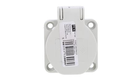 Gniazdo tablicowe z uziemieniem IP54 szare 2P+Z 104-0GS-31819