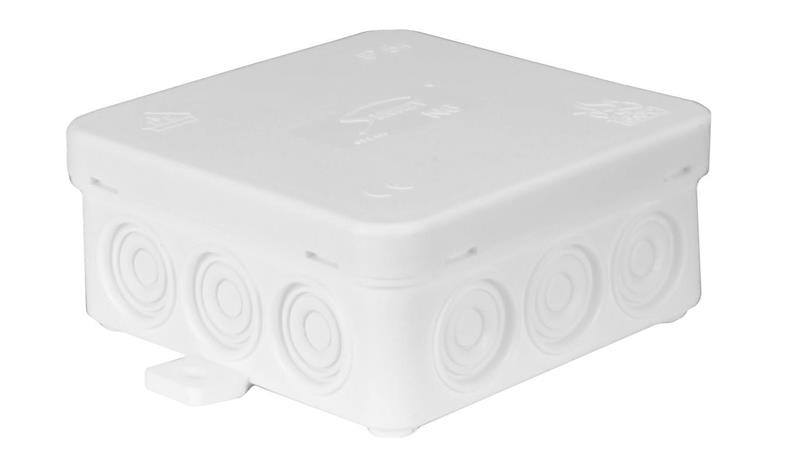 Puszka n/t hermetyczna z dławicą zintegrowaną 85x85x39mm IP54 biała N6 83006006-74683