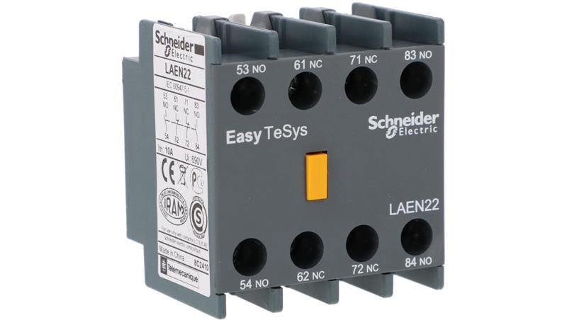 Styki pomocnicze Easy TeSys Control do styczników LC1E, 2NO + 2NC LAEN22-16035 Styki pomocnicze Easy TeSys Control do styczników LC1E, 2NO + 2NC LAEN22-16035