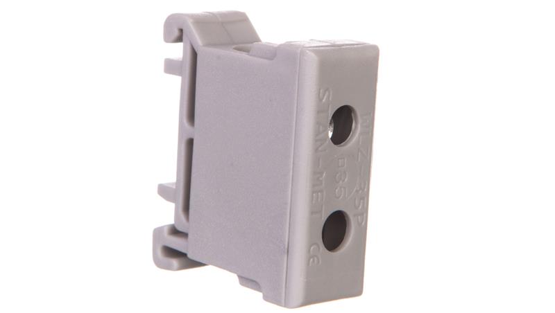 Blok rozdzielczy-odgałęźny 1-polowy AL/CU 2,5-35mm2 szary montaż płaski i na szynę TH WLZ35P/35/s 48.536-64151