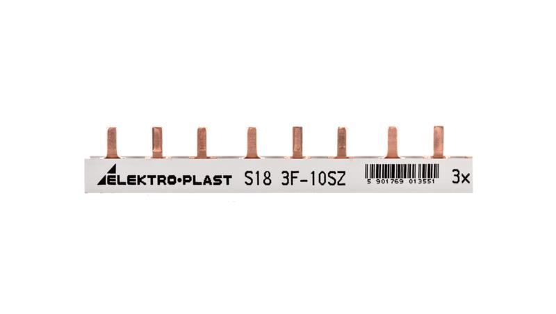 Szyna prądowa typu PIN 3P 10mm2 63A 18 pinów IZS10/3F/18 45.228-26542