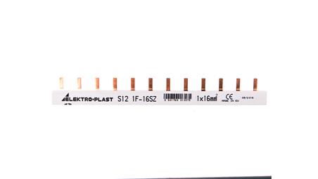 Szyna prądowa typu PIN 1P 16mm2 100A 12 pinów IZS16/1F/12 45.236-26577