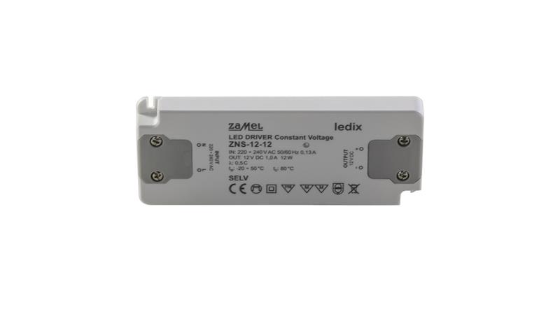 Zasilacz LED slim 12V DC 12W ZNS-12-12 LDX10000137-50603