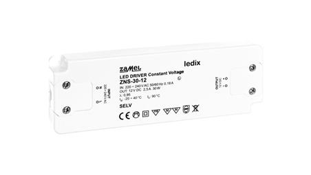 Zasilacz LED slim 12V DC 30W ZNS-30-12 LDX10000139-50576