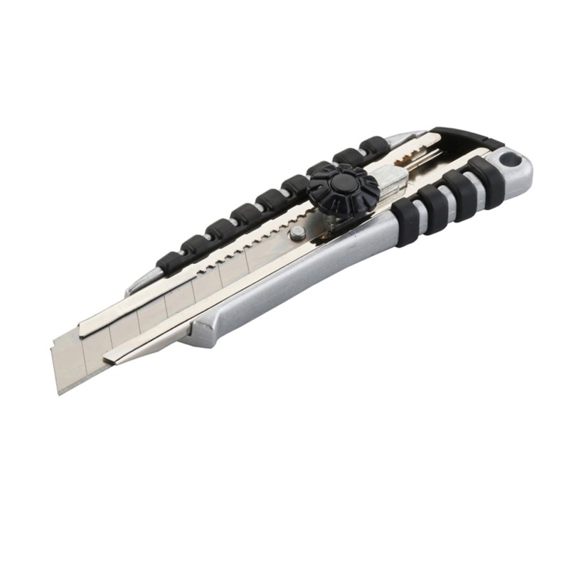 Nóż ręczny aluminiowy 18mm z ostrzem łamanym