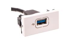 MOSAIC Gniazdo USB 3.0 z przewodem białe 078746-45145