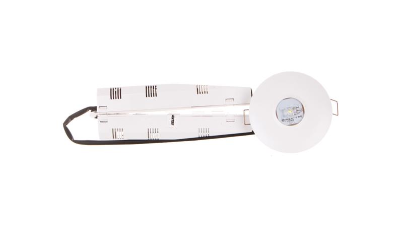 Oprawa awaryjna AXP IP65/20 ECO LED 3W 330lm (opt. universal) 1h jednozadaniowa AT biała AXPU/3W/E/1/SE/AT/WH-57207