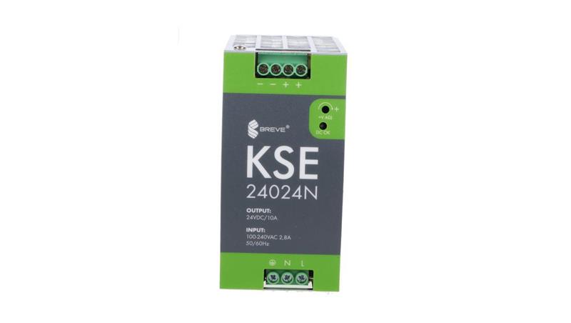 Zasilacz impulsowy KSE 24024M 230/ 24VDC 10A 240W na szynę DIN, Uzas: 96-264VACVAC, Ta70, 18924-9988-10114