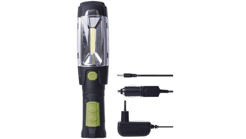 Latarka akumulatorowa LED 3W 280lm LI-ion 3,7V 2,5Ah /zasilacz + ładowarka samochodowa/ P4518-46313