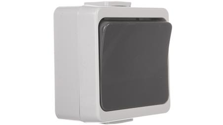 JANTAR-bis Przycisk zwierny /światło/ n/t IP44 szary WNT-6J-b-27918