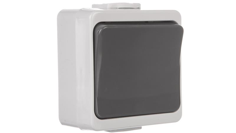 JANTAR-bis Przycisk zwierny /dzwonek/ z podświetleniem n/t IP44 szary WNT-7J-b/S-29603