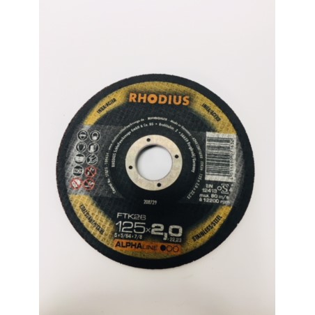 Tarcza metal/inox wyp.42-230x2,5x22 FTK26-ALPHA RHODIUS