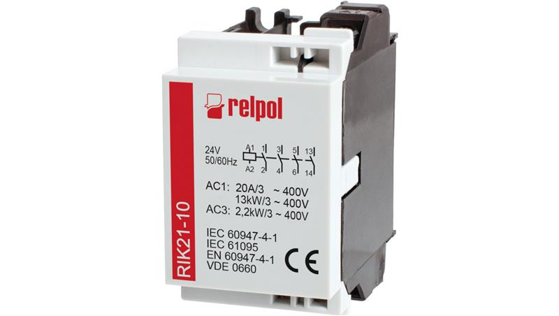 Stycznik instalacyjny 3-biegunowy 20A Cewka 24VAC 1N/O 2608186-25160 Stycznik instalacyjny 3-biegunowy 20A Cewka 24VAC 1N/O 2608186-25160