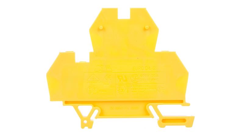 Złączka piętrowa 4-przewodowa 4mm2 żółta EURO 43550N-75264