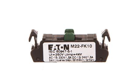 Styk pomocniczy płaski 1Z montaż czołowy M22-FK10 180792-20995