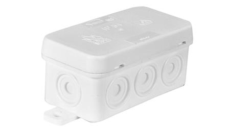 Puszka n/t hermetyczna 85x45x39mm IP54 z dławnicą zintegrowaną biała N8 83008006-74669