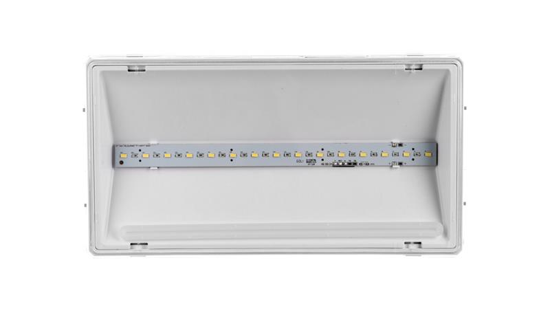 Oprawa awaryjna EXIT L IP65 ECO LED AT 3W 340lm 1h jednozadaniowa biała (brak piktogramu w zestawie) ETL/3W/E/1/SE/AT/WH-57111 Oprawa awaryjna EXIT L IP65 ECO LED AT 3W 340lm 1h jednozadaniowa biała (brak piktogramu w zestawie) ETL/3W/E/1/SE/AT/WH-57111