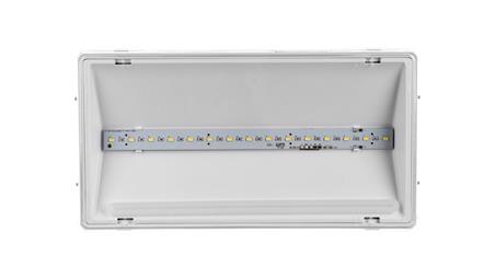 Oprawa awaryjna EXIT L IP65 ECO LED AT 3W 340lm 1h jednozadaniowa biała (brak piktogramu w zestawie) ETL/3W/E/1/SE/AT/WH-57111