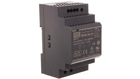 Zasilacz impulsowy 24V DC 2,5A 60W wej. 100-240V AC 1,8A HDR-60-24-10102