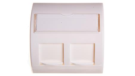Adapter 45x45mm kątowy 2xRJ45 X-AKO-02-PK-B-42381