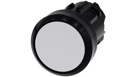 Przycisk 22mm tworzywo biały płaski z samopowrotem SIRIUS ACT 3SU1000-0AB60-0AA0-11138