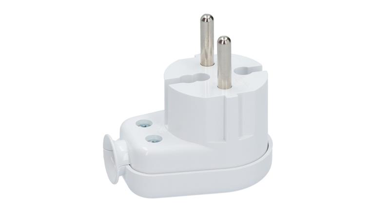 Wtyczka kątowa b/u 16A 2P 250V biała WT-16 K2-28936 Wtyczka kątowa b/u 16A 2P 250V biała WT-16 K2-28936