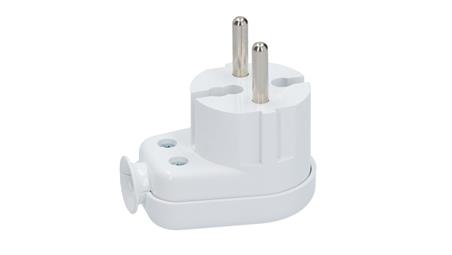 Wtyczka kątowa b/u 16A 2P 250V biała WT-16 K2-28936